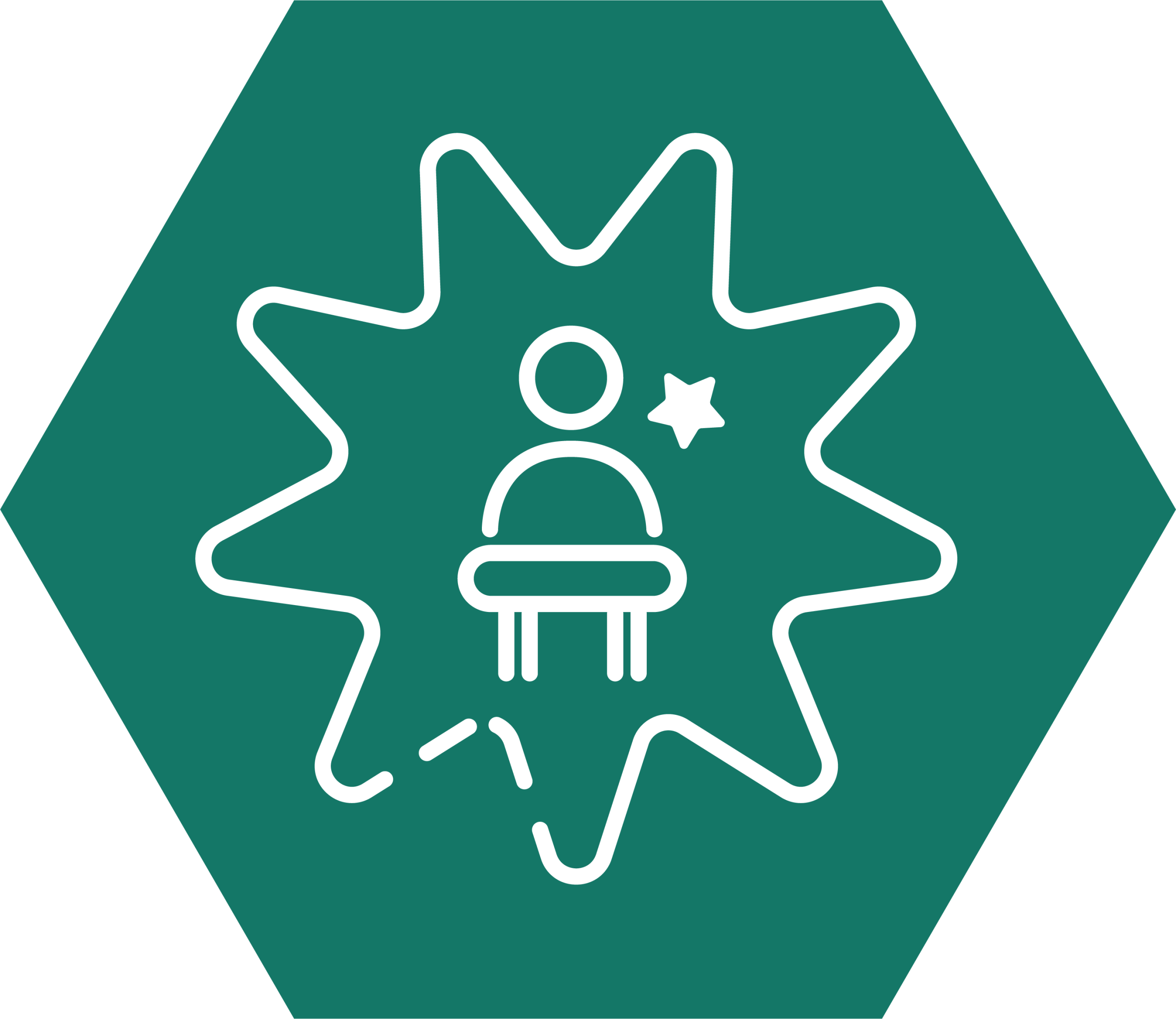 Positive education icon representing confidence, creativity, and personal growth.